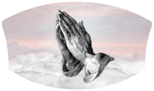 DNSWILL 103 PK Praying Hands Clouds Pink